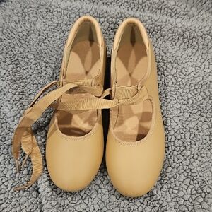 Linodes Tan Girls Tap Shoes